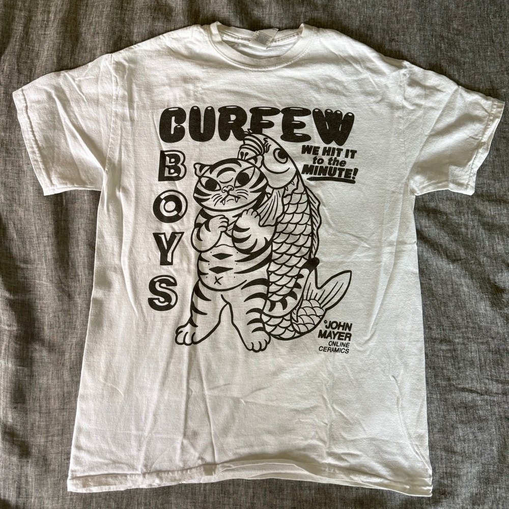 Limited Edition John Mayer x Online Ceramics Curfew Boys 2019 Tour t-shirt